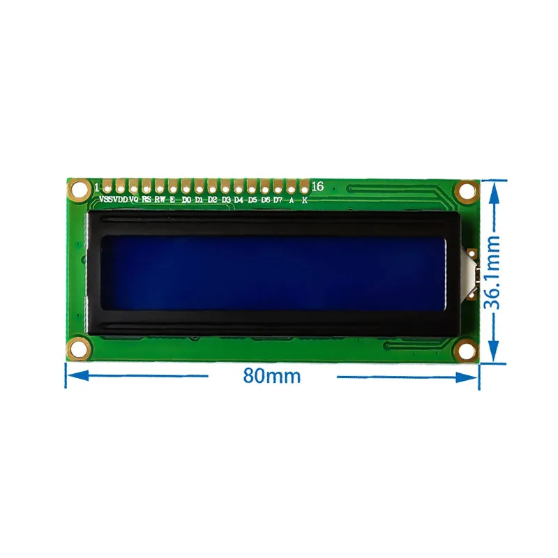 

1602 LCD Display Module - 16x2 Character Blue Green Backlight Screen LCD Display 1602 Interface 5V for Arduino