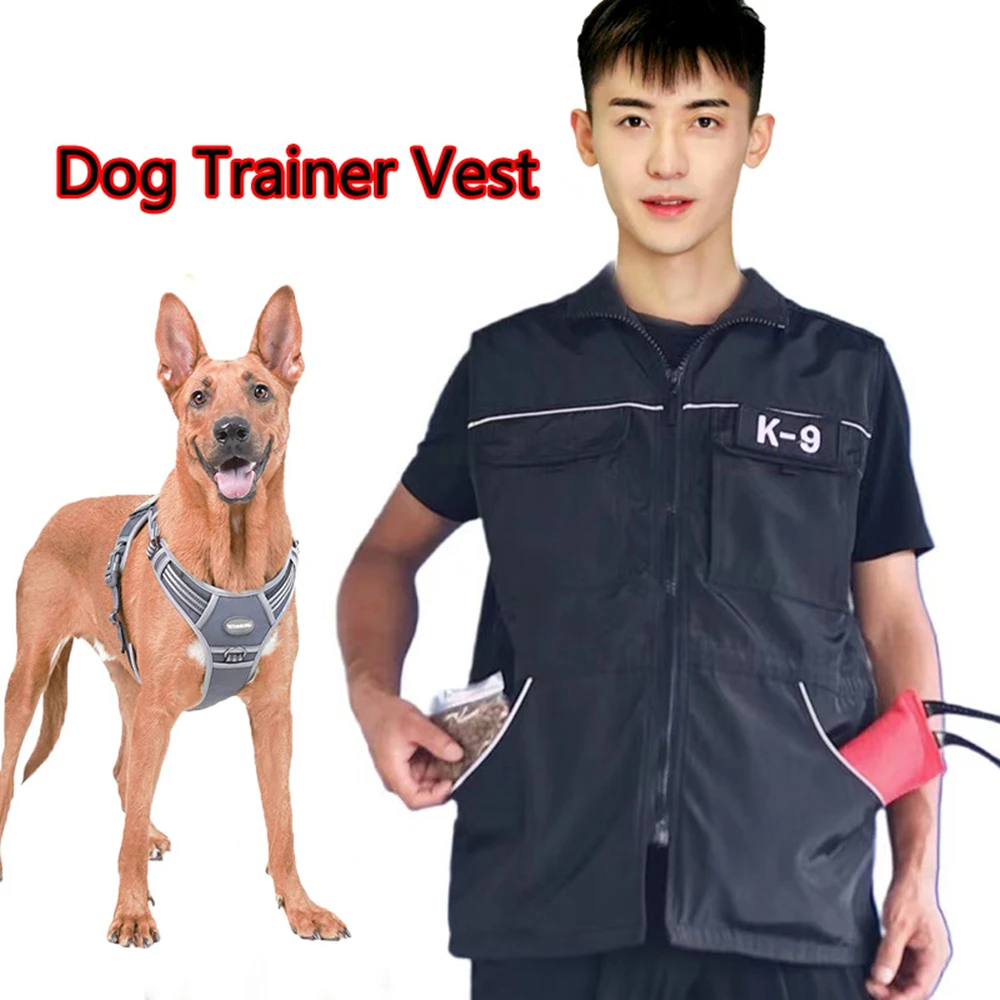 

M/Xxxl Dog Trainer Clothes Trainer Vest Fishing With Large Pockets Pet Dogs Training Clothes For Dog Equipment Training Supplies