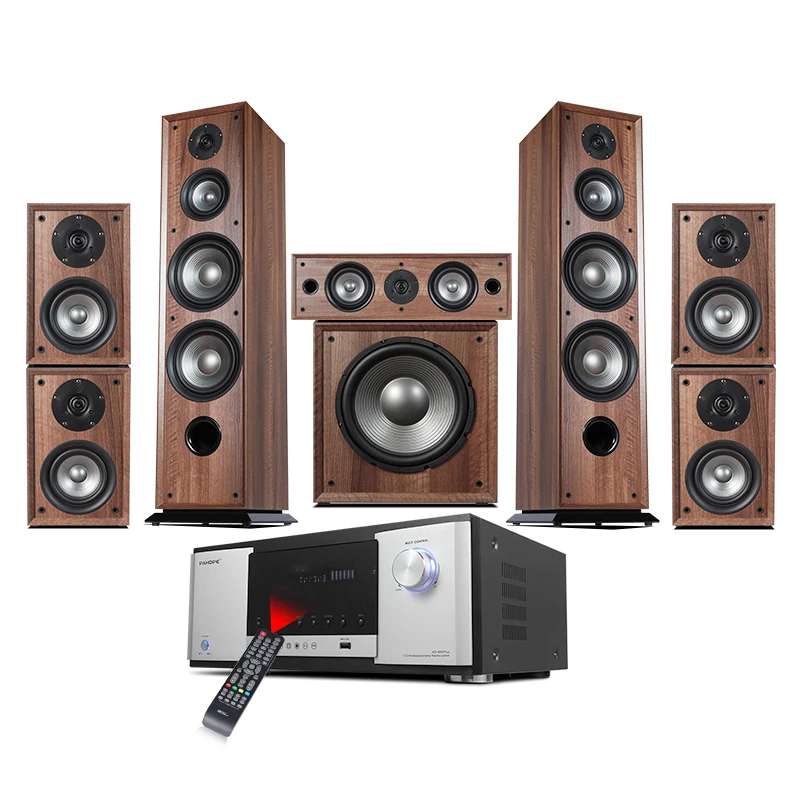 7.1 Tower Home Theater System Surround Sound Wooden Home Theatre System With Digital Amplifier Supporting 3D/8K