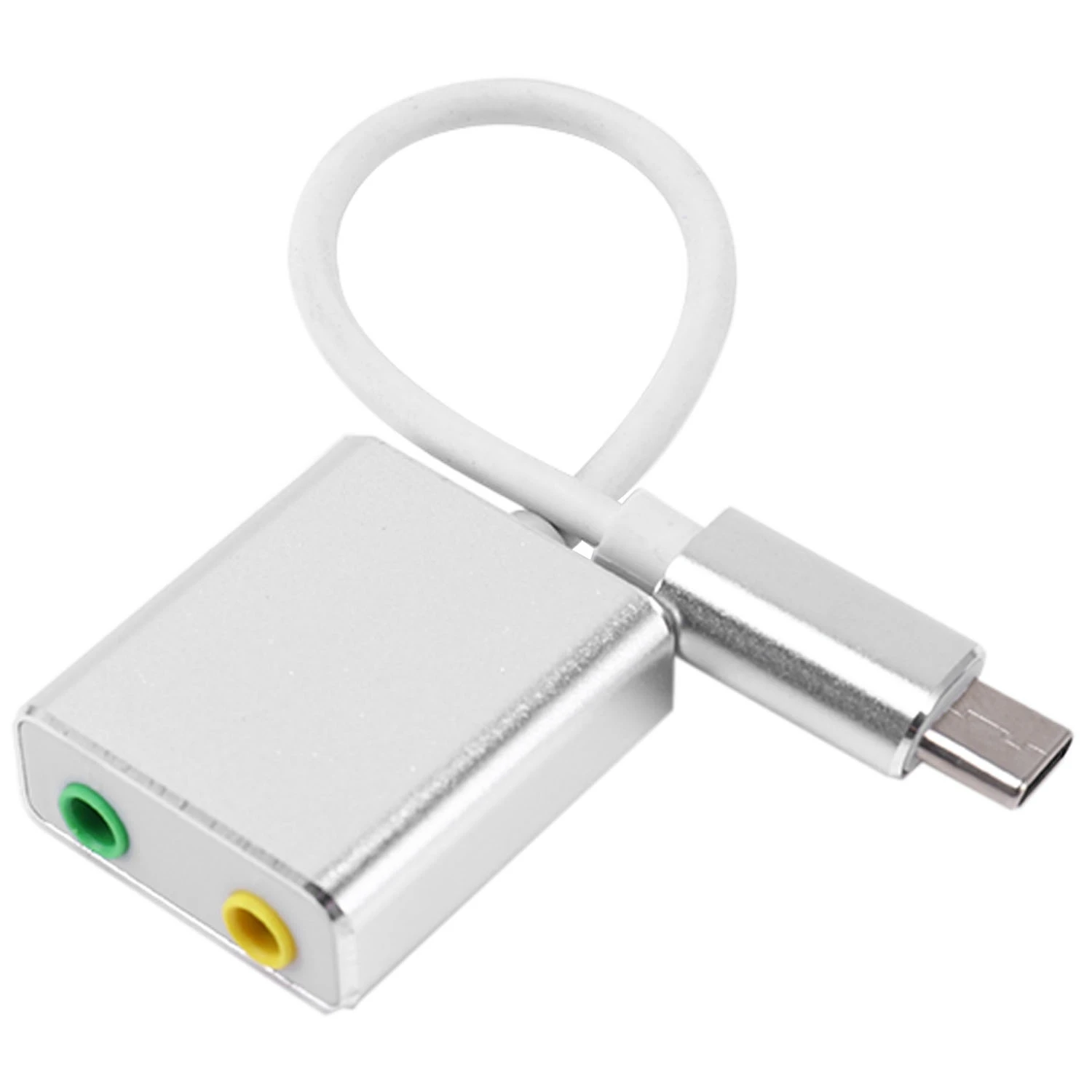 Conector tipo c cabo placa de som divisor adaptador externo fone de ouvido usb placa de som adaptador externo com 3.5mm fêmea