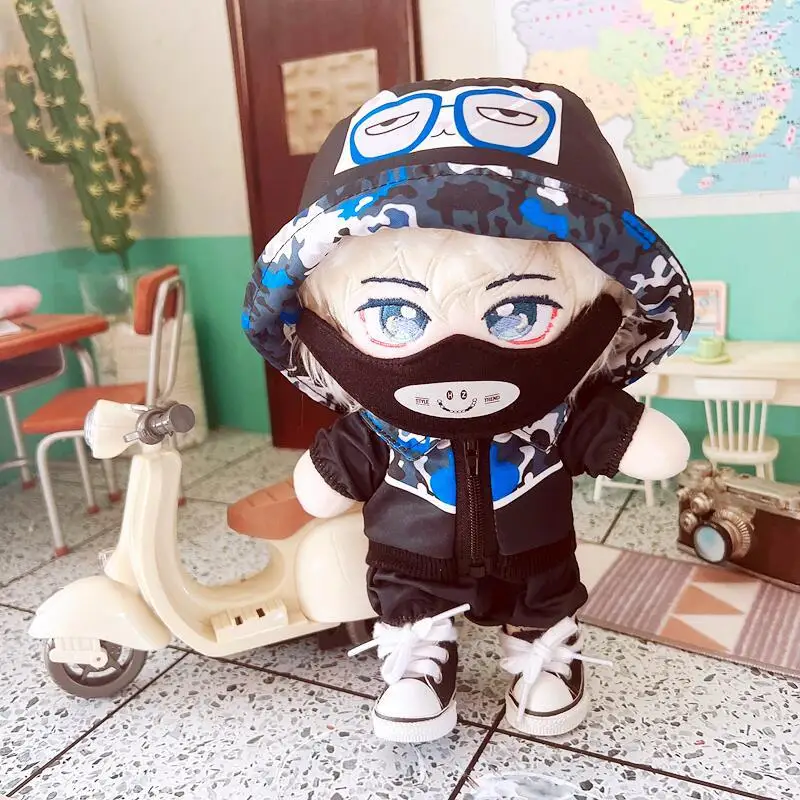 20CM Doll Clothes Cute Dolls Clothes Camouflage Dress Up+Masks Cool Stuff Doll Accessories Kpop EXO idol Dolls Toys DIY Gift