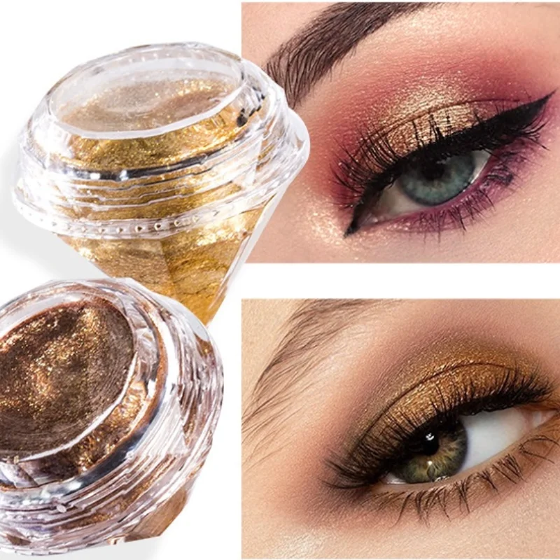 ダイヤモンドグリッターアイシャドウメイクアップリップルースパウダーアイシャドウメイクアップアイズピグメントパウダー女性用コスメティックビューティーツール6色