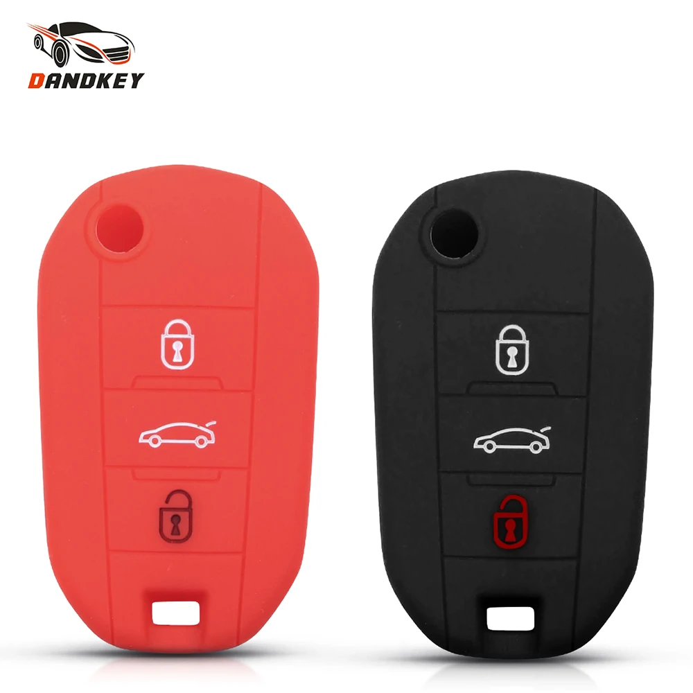 Dandkey Silicone Car Key Case Cover For Peugeot 3008 208 308 508 408 2008 407 307 4008 For Citroen C5 C3 C6 C8 Picasso Xsara