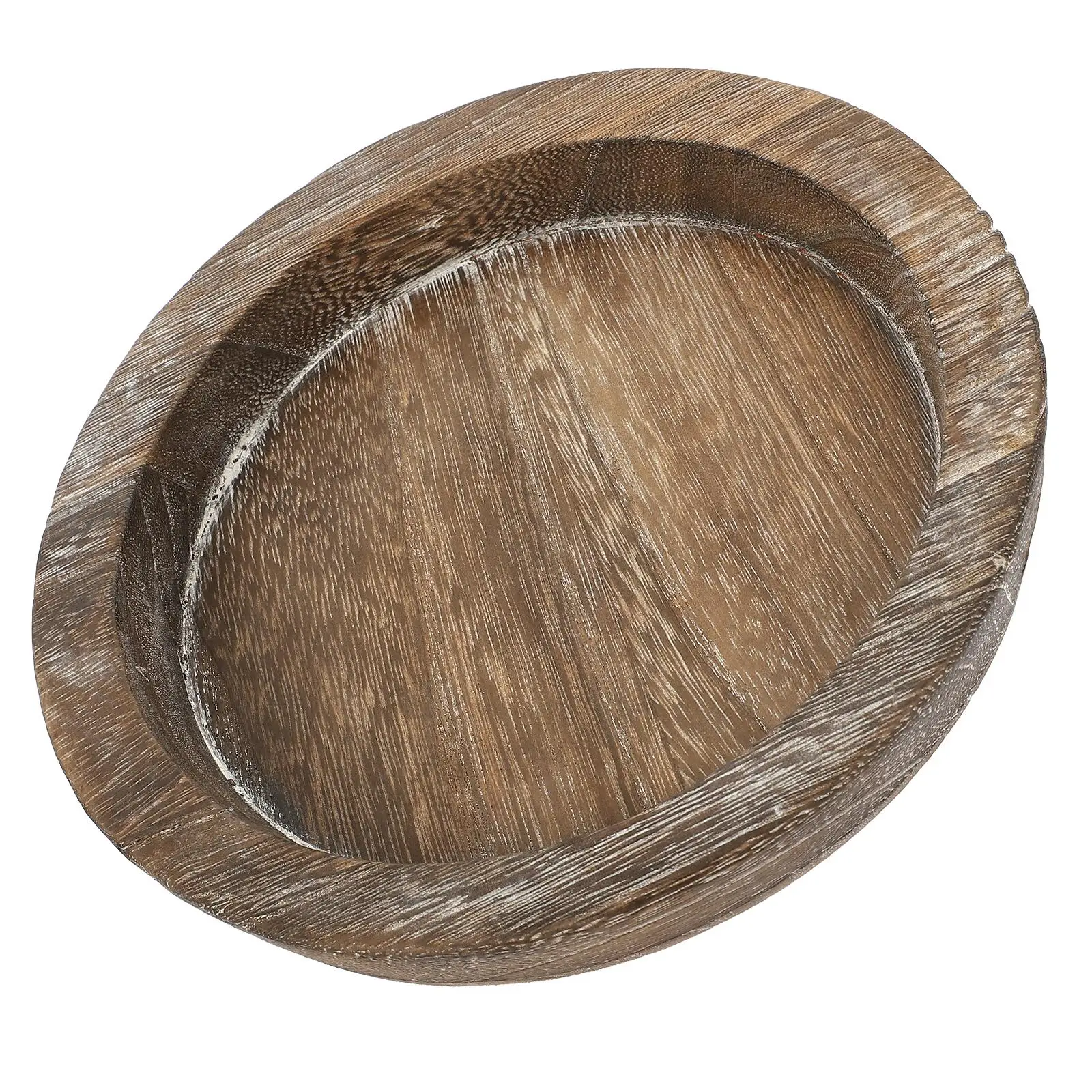 

Wooden Tray Storage Simple Plate Decorative Dinner Props Brown Table Creative Holder Reusable Christmas Valentine Party