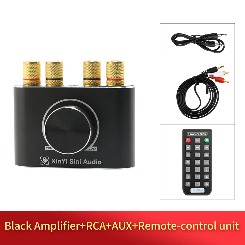 Placa Amplificadora Estéreo Digital, Classe HIFI, Bluetooth 5.1, Dual Core, TPA3116, 100W + 100W AUX, USB, Módulo de Controle APP, DC 9-24V, X100H