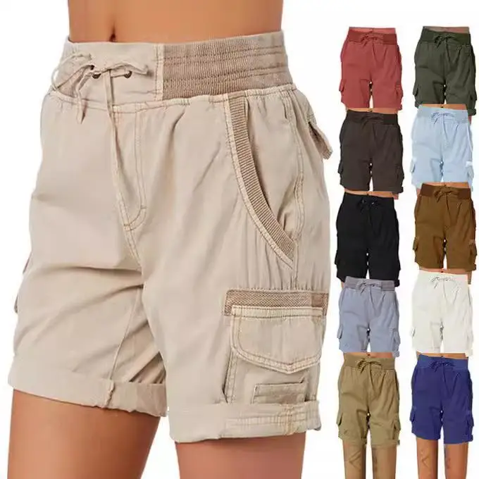 High Waisted Women's Work Pants Cotton Linen orts Casual Loose Fit Polyester Fiber l Waist Country Sle Spring 