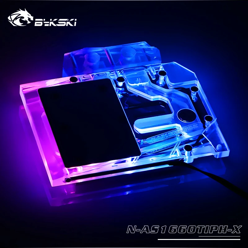 Bykski N-AS1660TIPH-X GPU Water Cooling Block for ASUS PH-GTX1660TI-O6G Phonix