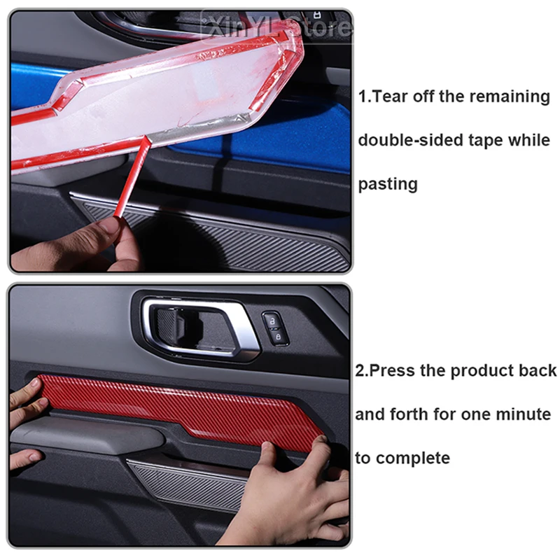 Car Door Decorative Panel Trim Cover for Ford Bronco 2-Door 2021 2022 2023 2024 2025 2026 Multi-Color Car Interior Accessories
