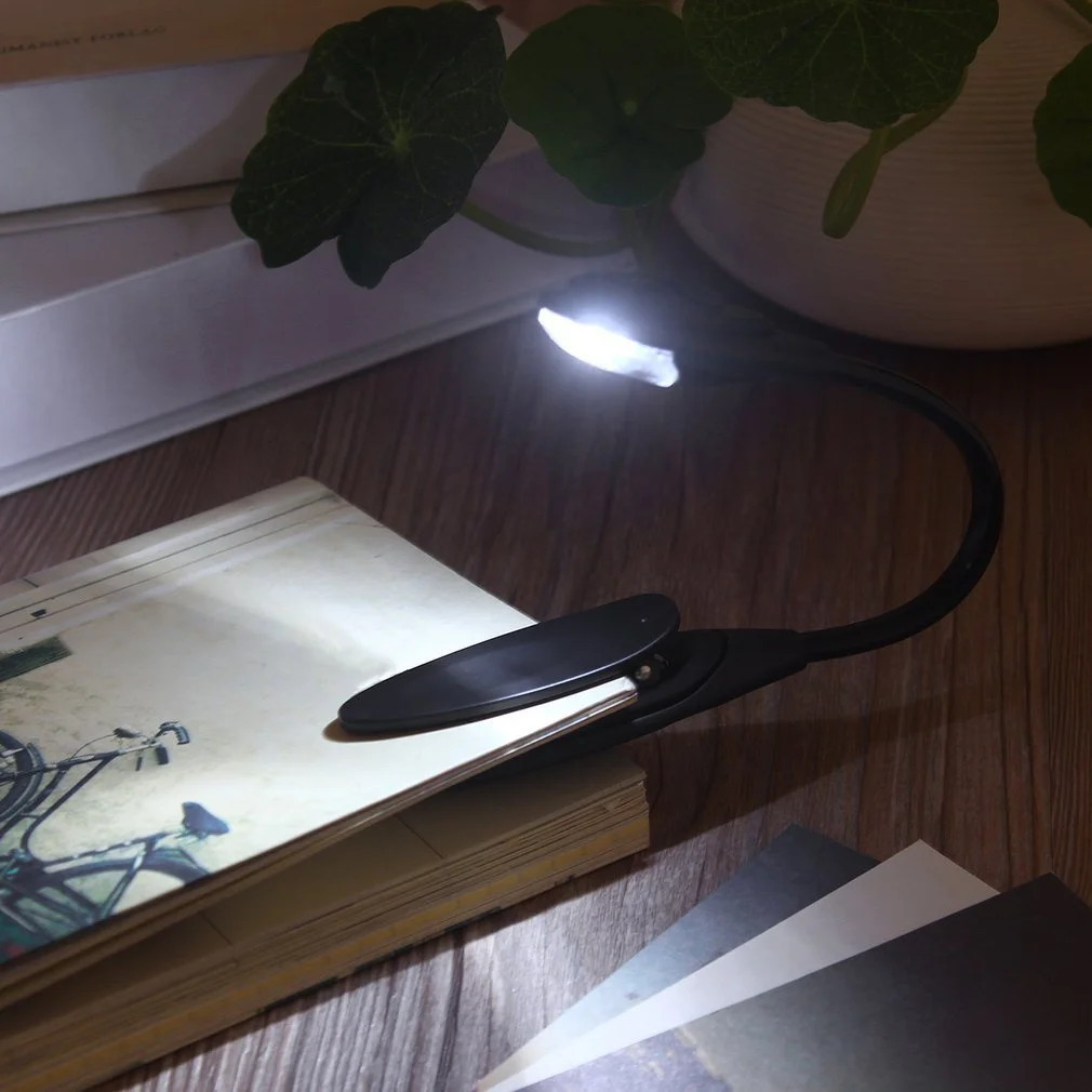 LED Book Lock Reading Light Portable Rechargeable Bedside Desk Desk Lamp Adjustable Mini Flexible Clip-On Bright Book Light