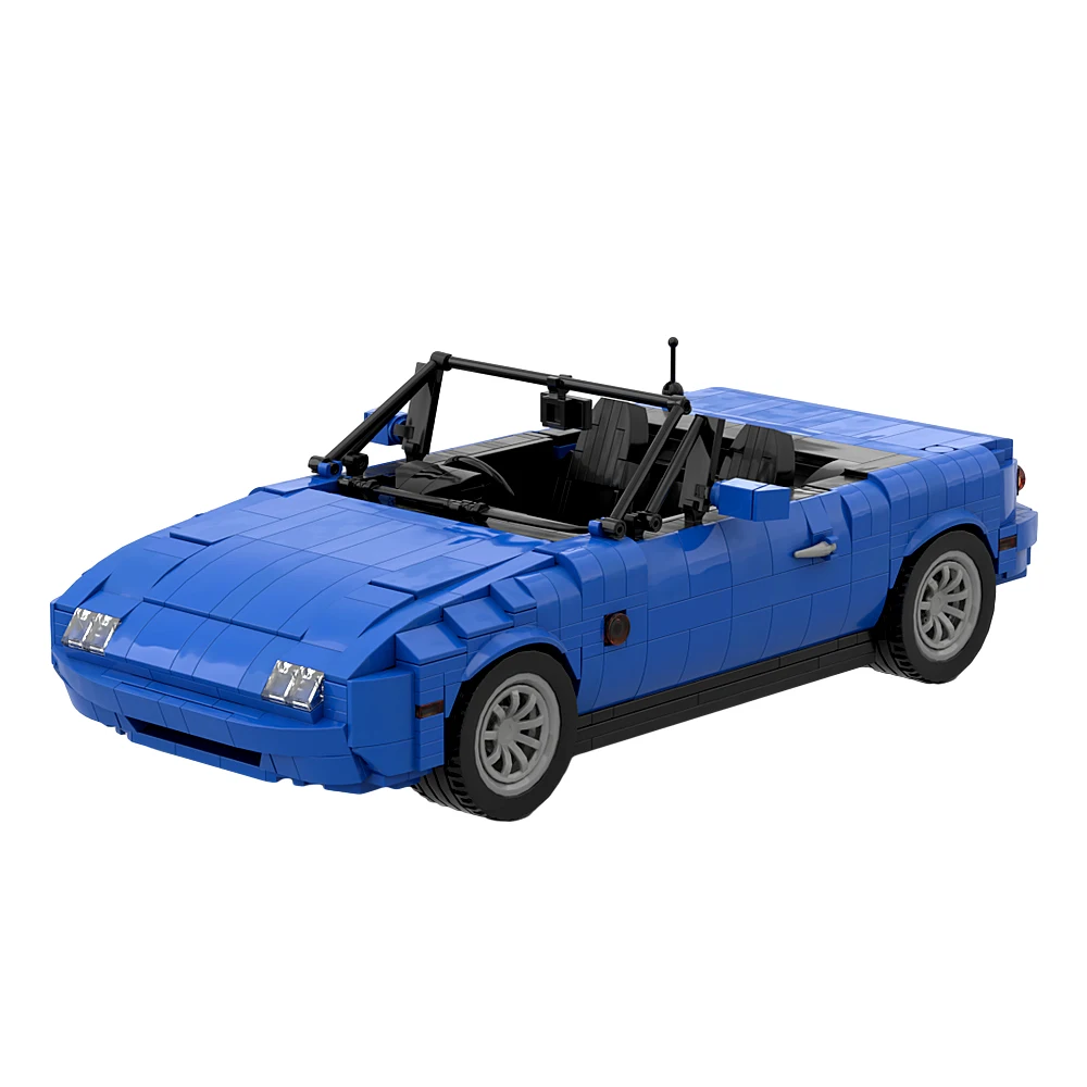 

MOC Japan 1989 Eunos Roadster Mazda MX-5 Building Blocks Miata Blue Sports Car Bricks DIY Toy Model Assembly Gift for Kids Adult