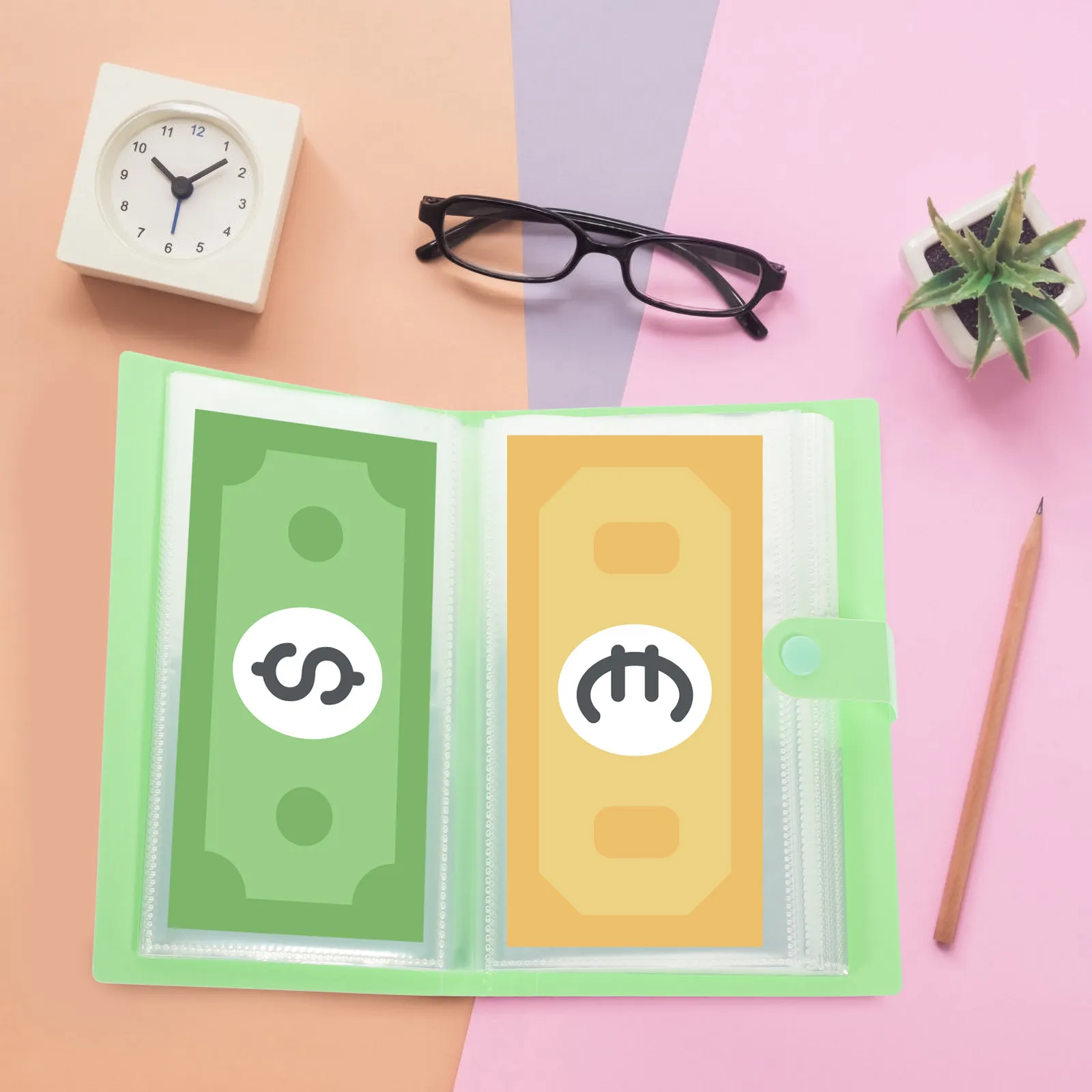 

Paper Money Collection Album Thick Safe Edges Clear Texture Currency Holder For Commemorative Banknotes Bill Organizer