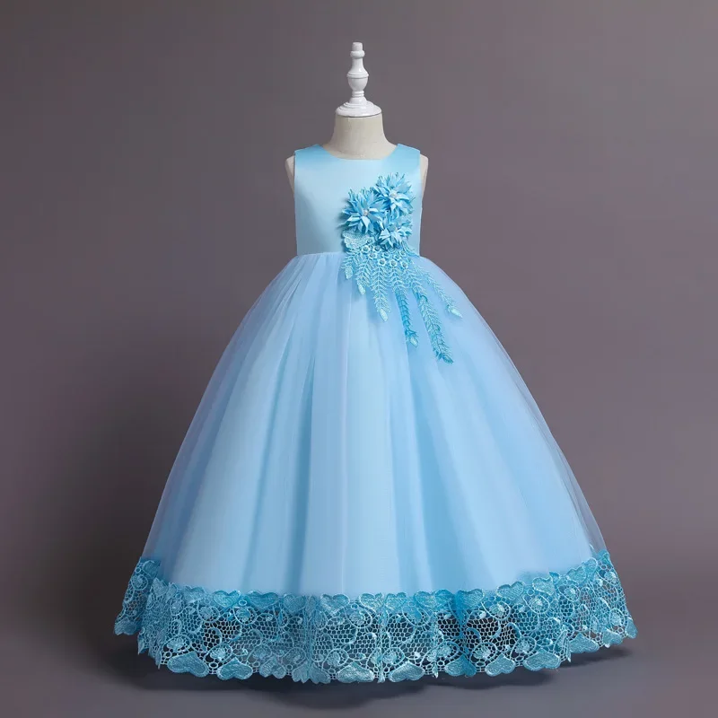 Vestido para menina de lantejoulas infantil, Roupa de casamento, Primeira Comunhão, Princesa, Vestido de baile, Branco, Crianças, Novo, 3-14Yrs, 2022