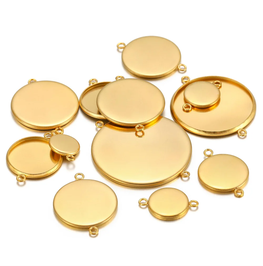 Kaboszon ze stali nierdzewnej Cameo Base Settings 6 8 10 12 14 16 18 20 25 30 mm Naszyjnik Bransoletka Taca Wisiorek Do Tworzenia Biżuterii Diy