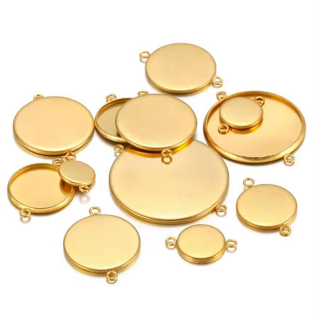 Kaboszon ze stali nierdzewnej Cameo Base Settings 6 8 10 12 14 16 18 20 25 30 mm Naszyjnik Bransoletka Taca Wisiorek Do Tworzenia Biżuterii Diy