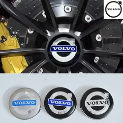 4Pcs 62mm car hub cover is suitable for Volvo XC90 C70 V50 new car hub center logo cover luxury hub cover auto parts decoration.