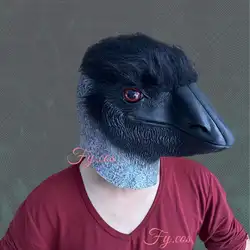 Ostrich Mask Carnival Party Cosplay Zoo Funny Monkey Donkey Duck Latex Full Face Animal Headgear Halloween Costume for Adult