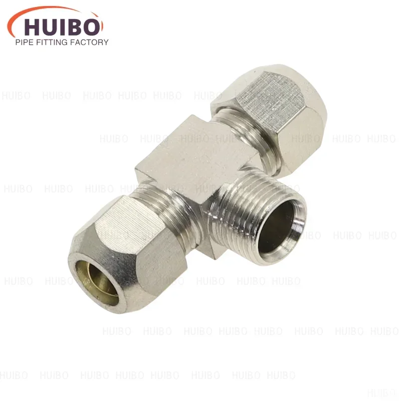 Pneumatic fittings Brass T Type 6 8 10 12mm OD Tube 1/8