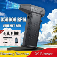 350000RPM Turbo Jet Blower Vacuum X9 High Speed Air Blower Wireless Compressed Air Duster Portable Turbo Fan Jet Dust Blowing