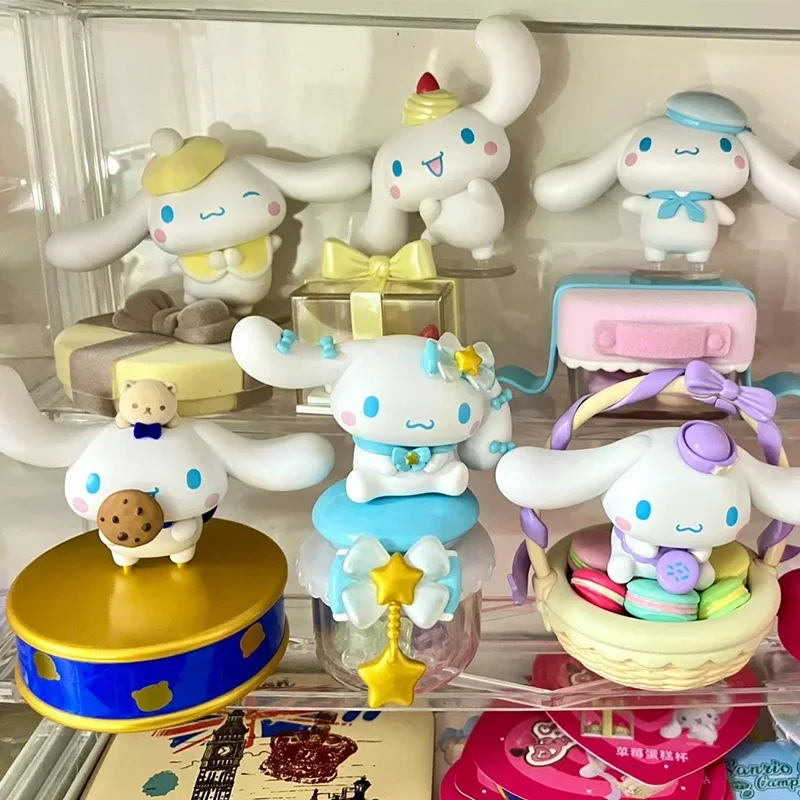 Sanurgente Cinnamoroll Dessert Gift Series Blind Box, Cute Anime Figure Model Toys, Mystery Box, Your Friends with Surprise Gifts