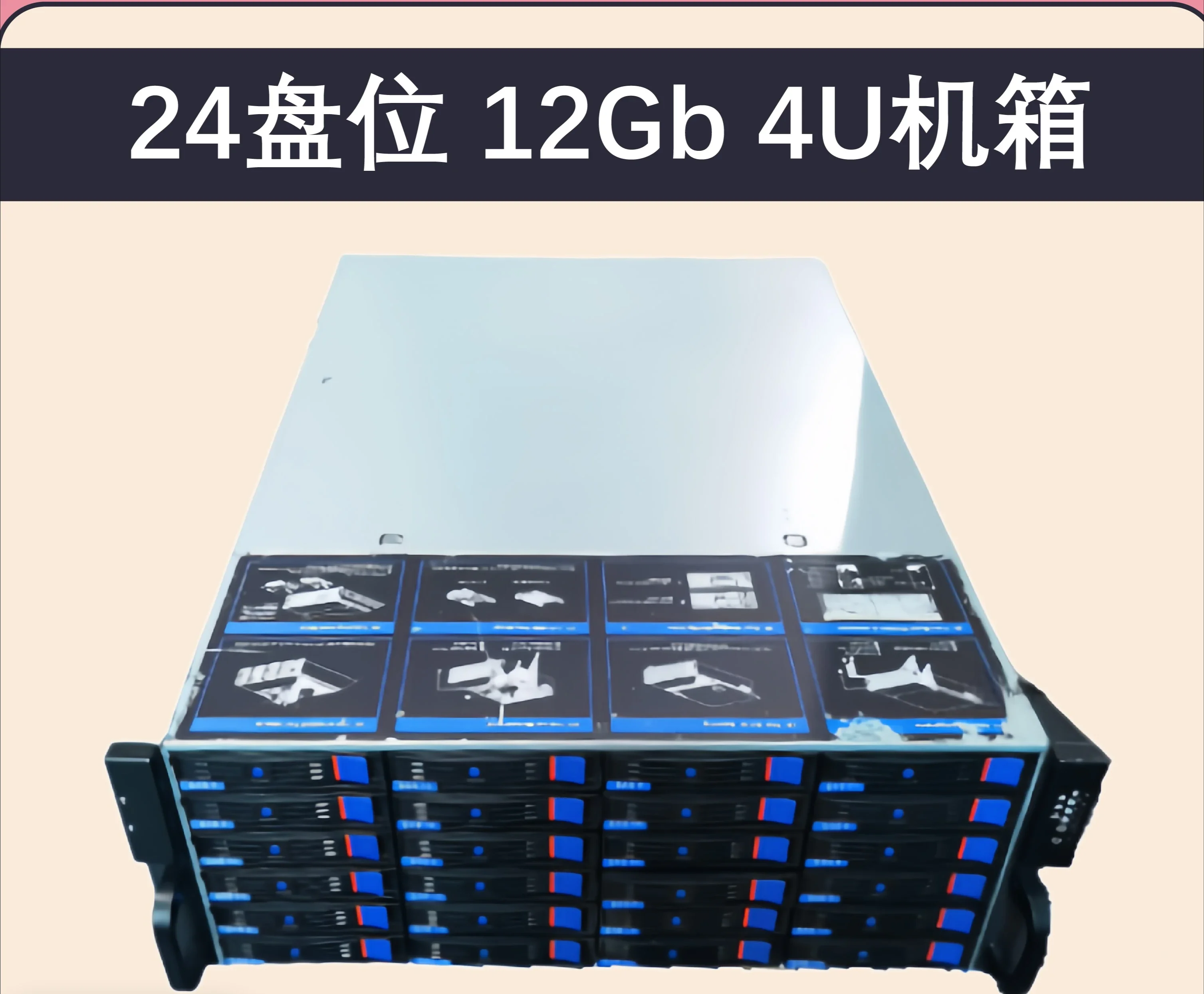 Voor 24/36-bay hot-swap NAS-serverchassis, 4U rack-mount opslagbehuizing voor oplossing voor dataopslaguitbreiding.