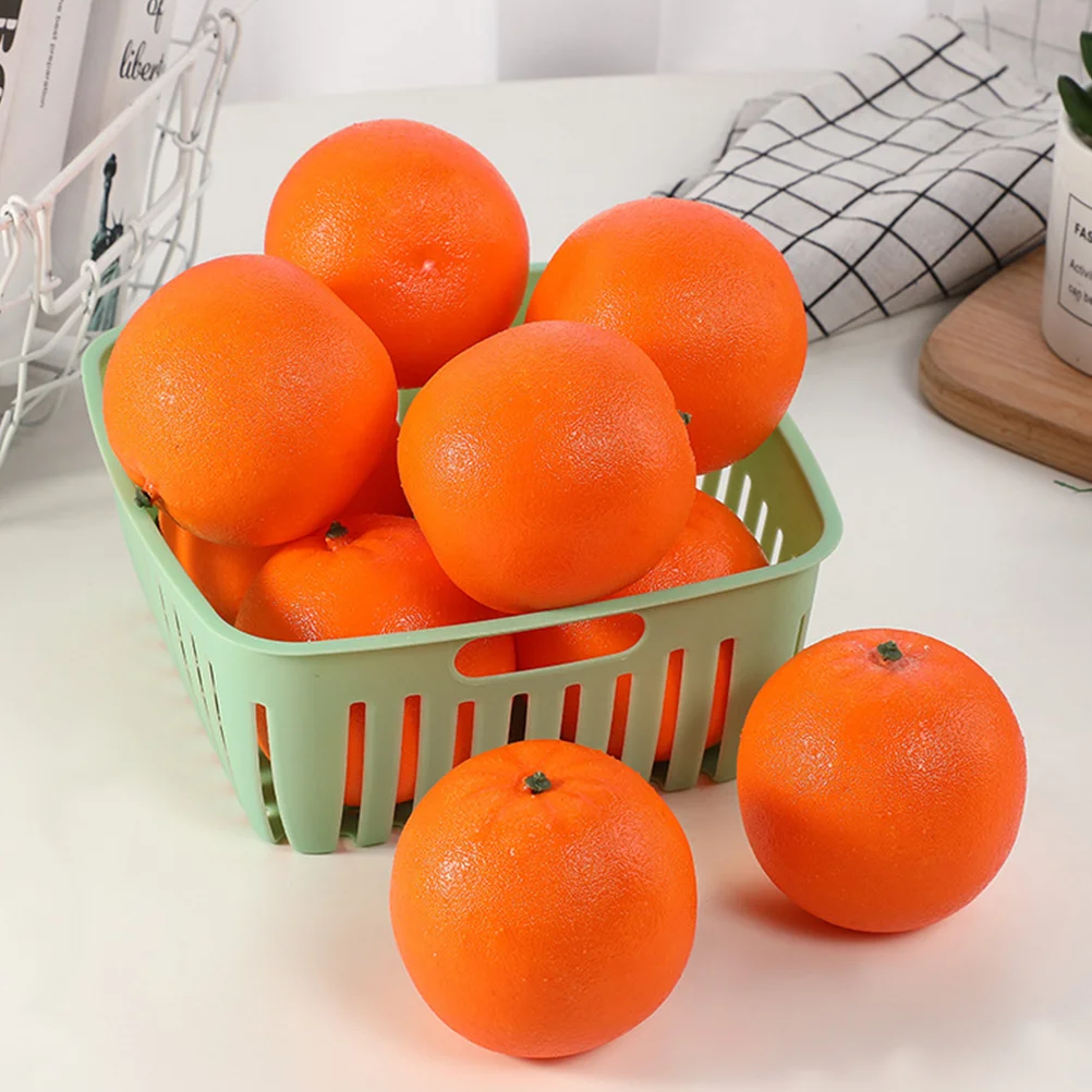 6 Pcs High Simulation Fruit Model Fake Oranges Vivid Props Desktop Decor Ornament