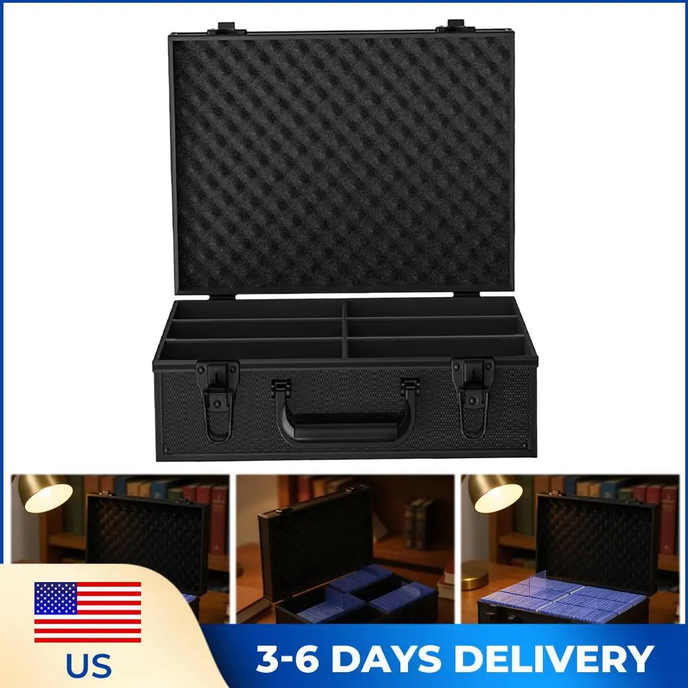 

Коробка для коллекционных карт с 6 разделителями, противоударный и пылезащитный футляр для хранения спортивных карт