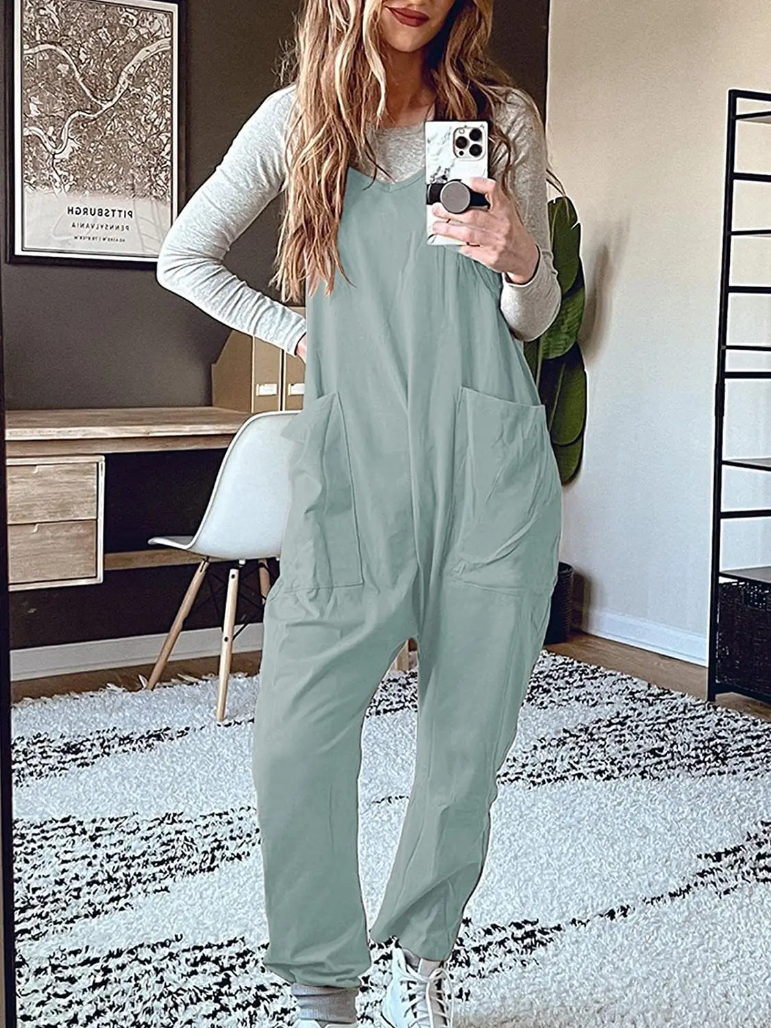 Ladies Bib Pant Suspender Trouser Loose Casual Female Women One-Piece Wide-Leg Romper Overalls Jumpsuit Streetwear Plus Size