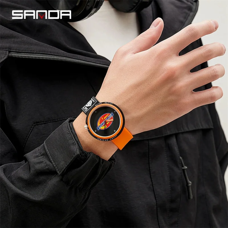 SANDA 3202 Simple Fashion Quartz Watch Men Women Luxury Sport Watches Waterproof Casual Wristwatch Female Clock relogio feminino