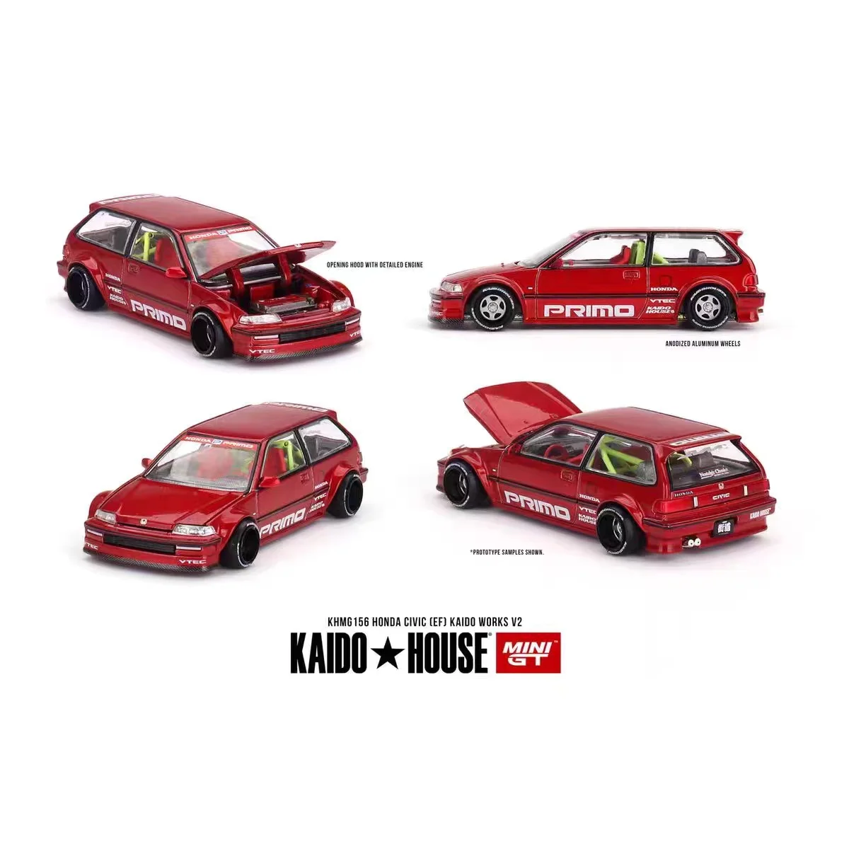 

Модель автомобиля Kaido House MINIGT 1:64 Civic EF из сплава