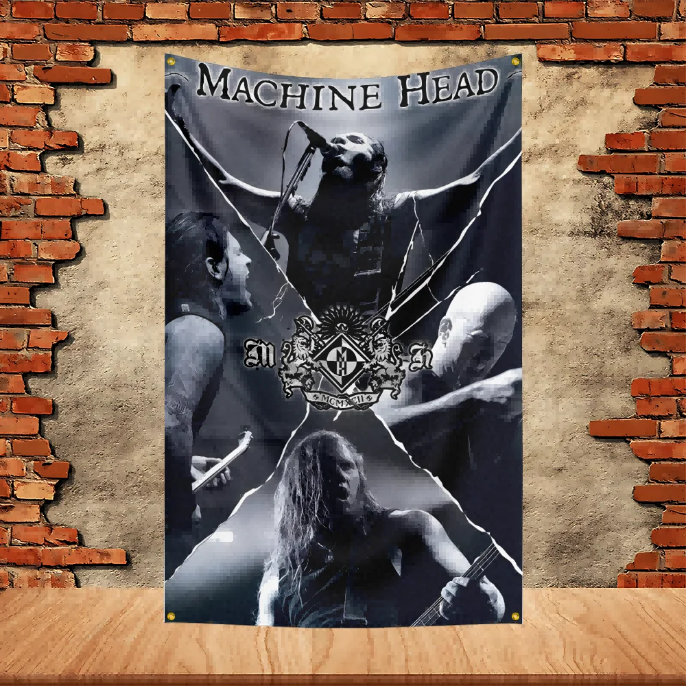90X150ft Machine Head Band Party Flag Polyester Printed Flag Banner Tapestry for Garden Garage Decoration Concert Flag