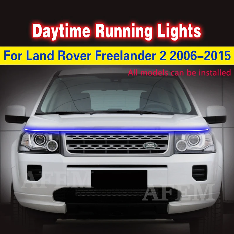 1pcs Auto Led DRL Waterproof Daytime Running Light Strip Car Headlight Day Light 12V Universal For Land Rover Freelander 2 2006-