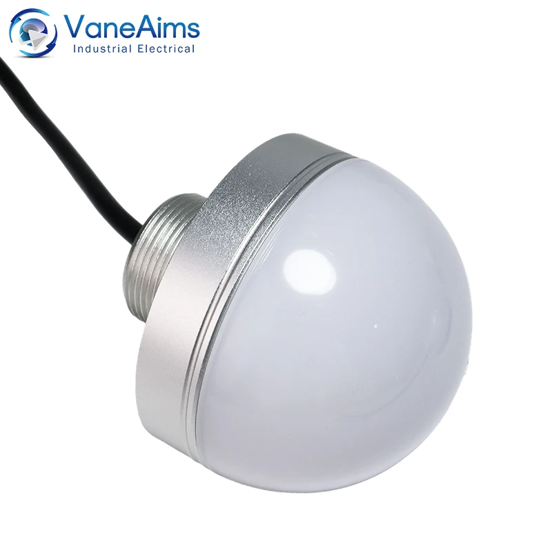 70mm Semi-Circular Signal Light Waterproof 12V 24V Tri-Color LED Industrial Flashing Warning Light LED Signal for Machine Tool