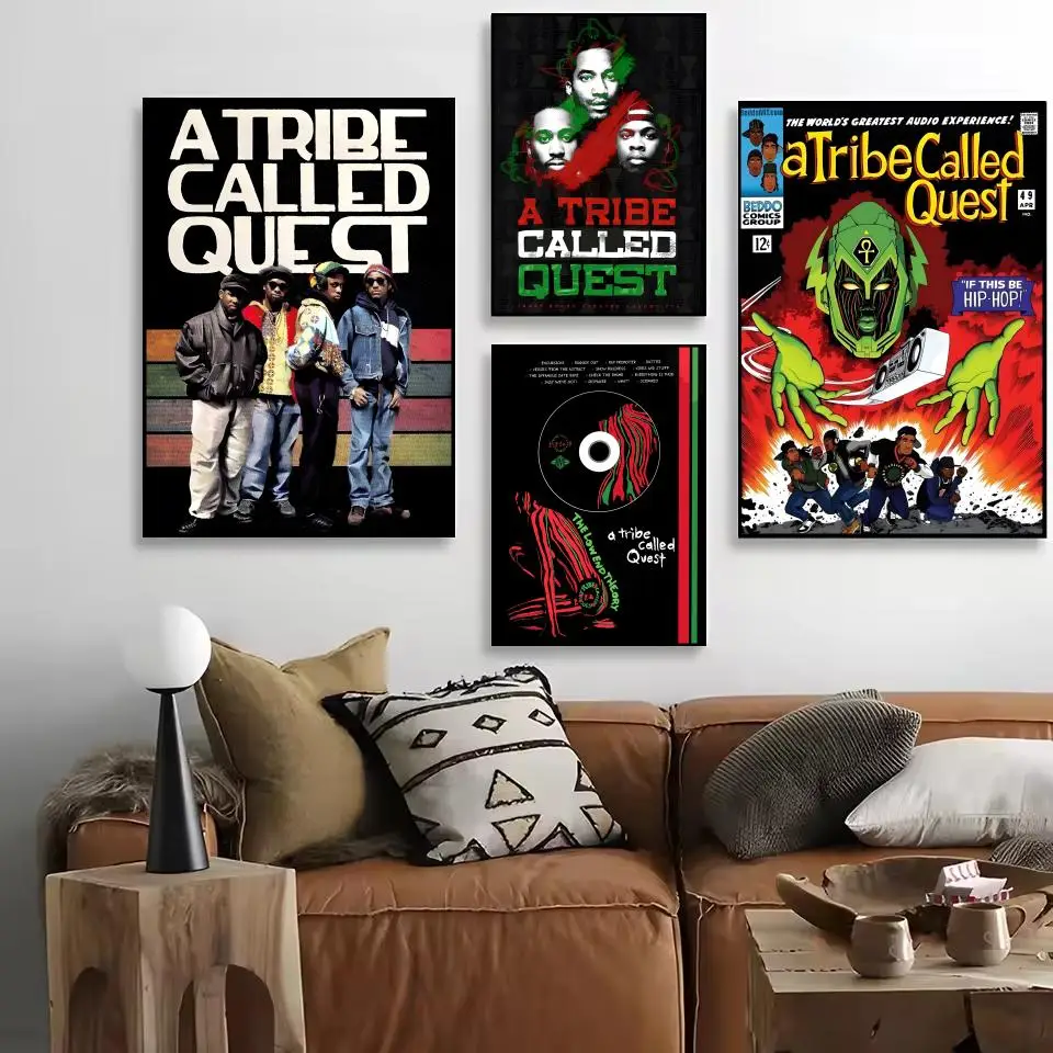 Pop Band A T_Tribe Called Quest Album HD Linen Canvas Poster Wall Art Prints for Living Room Bedroom Office Home Decoration Gift