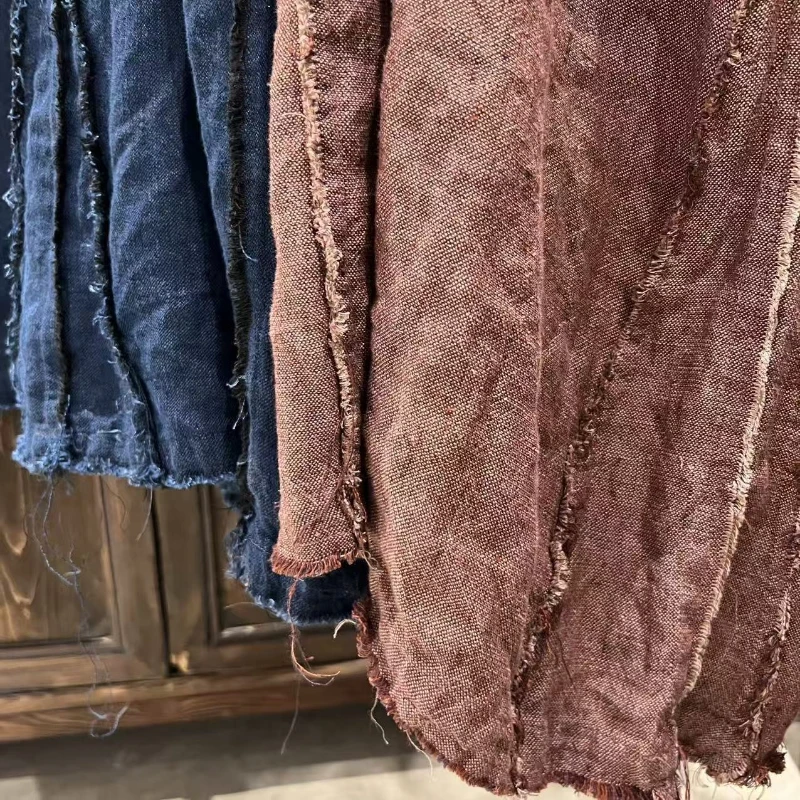 Gonna lunga casual da donna stile patchwork A Line Nuovo gonne a pieghe femminili comode allentate vintage a doppio strato autunno 2025