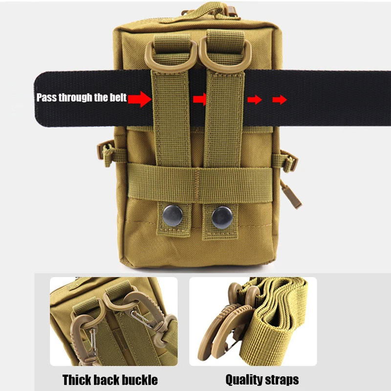 Tactical Pouch Holster Molle Hip Waist EDC Bag Wallet Purse Phone Case Camping Hiking Bags Hunting Pack Chest Bags