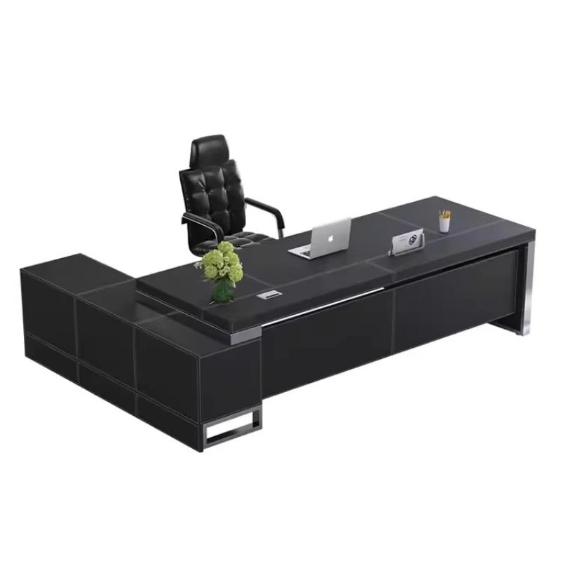 L Shaped Executive Desk Chair Designer Asthetic Conference Office Table Study Writing Manager Mesa Para Computador Home Office