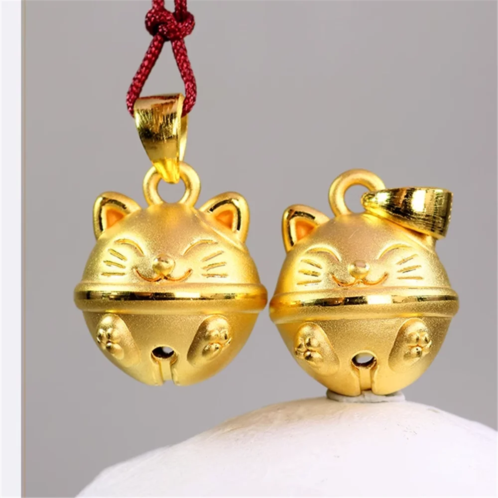 

Pure 999 24K Yellow Gold Women 3D Lucky Fortune Cat Pendant 1.8-2g