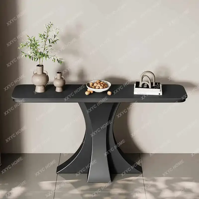 

Slate end view table Extremely narrow entry decoration table Modern simple entrance table