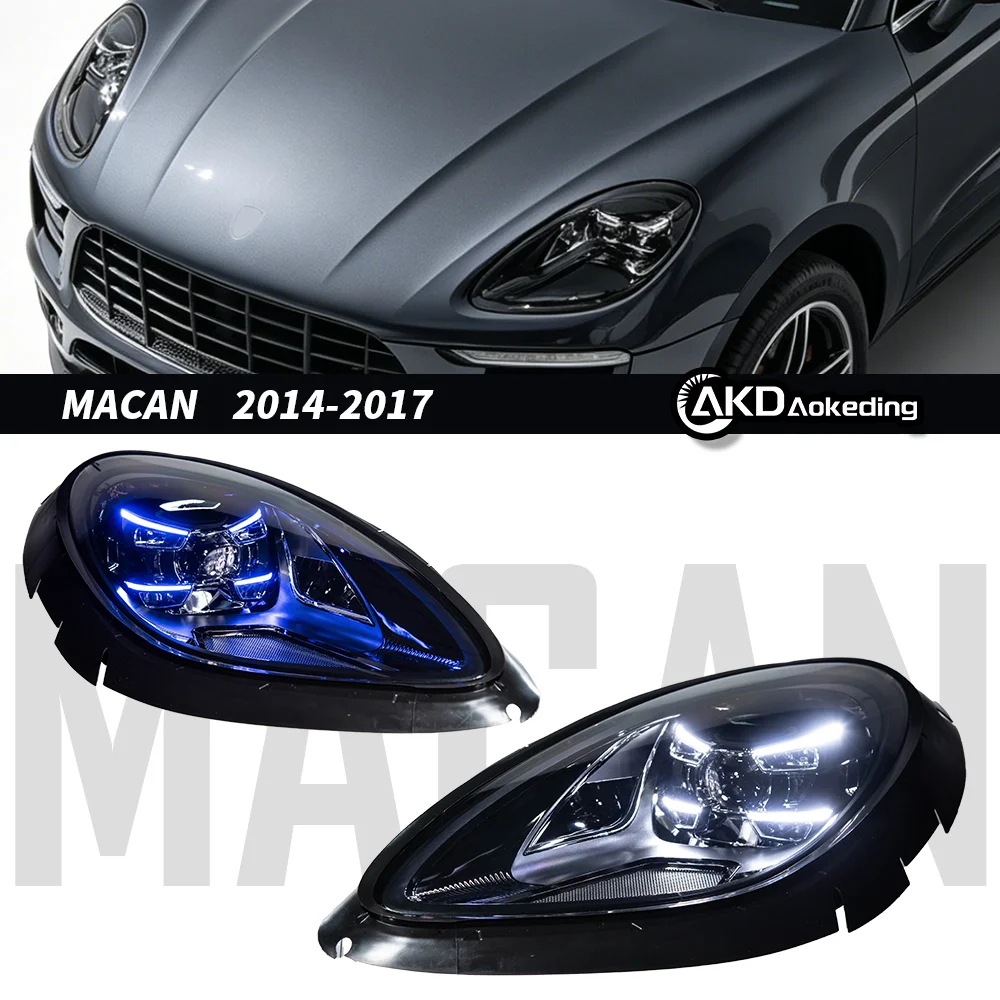 Auto Parts For Macan Headlights 2014-2019 95B latest Styling Daytime Lights Matrix design Projector Car Accesorios Modified
