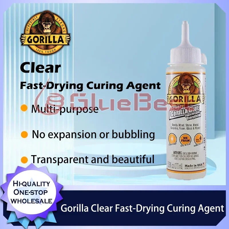 عامل علاج شفاف سريع الجفاف ، غوريلا ، ترابط متعدد الأسطح ، قوي ومقاوم للماء ، منتج أصلي