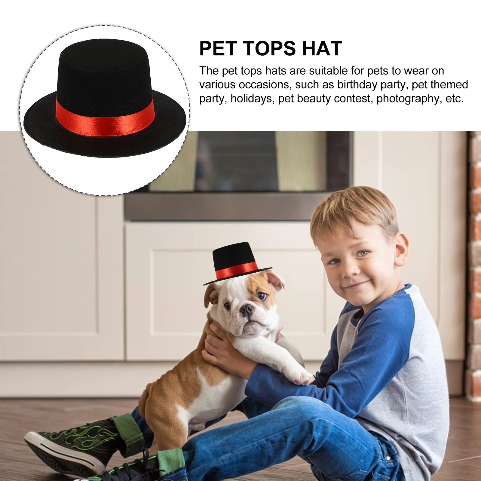 

Costume Company Tops Hat for Cats Dogs Lovely Outfit Tuxedo Cap Funny Accessories Graduation Cosplay Headwear S Hat Dog