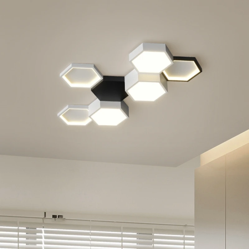 

Modern LED Ceiling Lamp Bedroom Geometry Lighting Study Dining Room Simple Lustre Light Indoor Home Decor Living Kitchen Fixture