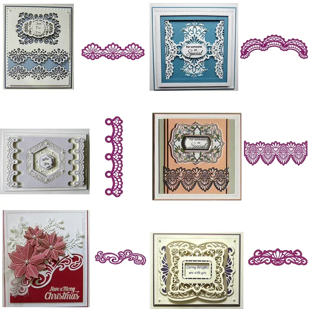 

Различные ретро кружевные бордюры металлические трафареты для DIY украшения для скрапбукинга альбом изготовление бумажных карточек