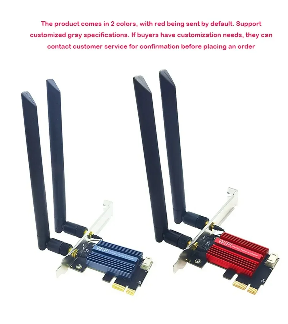 PCI-E Wireless Adapter WiFi 5 Network Card AC1200 Dual Band 2.4G/5GHz For Bluetooth 4.0 Desktop Laptop Windows 7/8/10/11