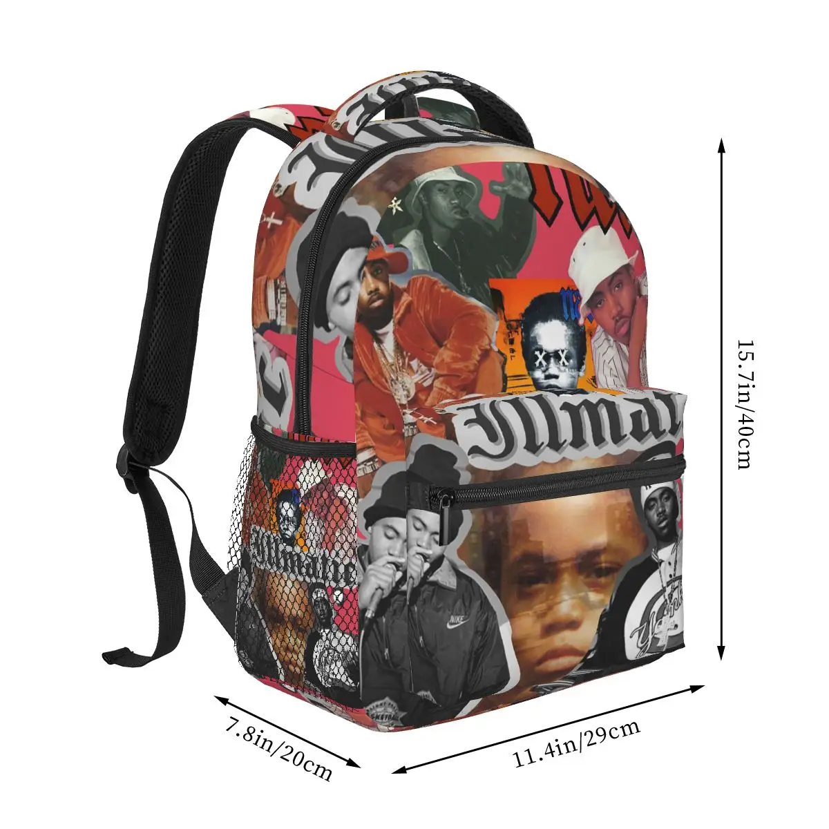 Rapper NAS Music Album Lt Was Written Cover Graphic Student Backpack School Bag Daypack for Boys Girls Bookbag Shoulder Bags