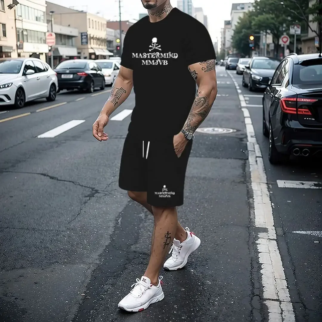 

Summer Fashion New Men's T-shirt Set 3D Basketball Sportswear Two Piece Set Suit Men's Street Wear Clothing