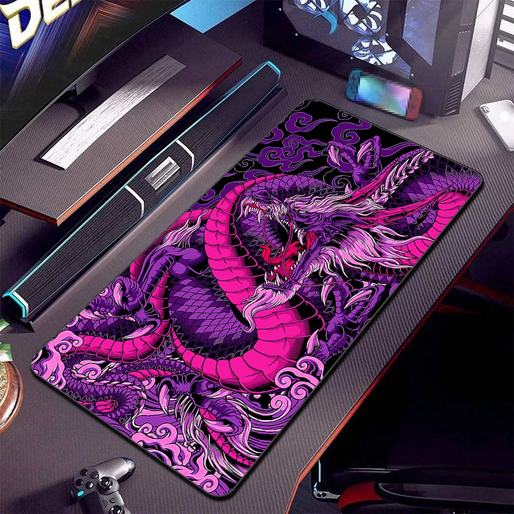 Japanese Art Dragon Mouse Pad Gamer XL HD Custom Home Mousepad Big Keyboard Pad Office Non-Slip Computer 80x40 Rubber Mouse Mats