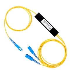 5PCS/lot SC UPC 1X2 PLC Singlemode Fiber Optical Splitter FBT Optical Coupler 1X2 Fiber Optical Splitter