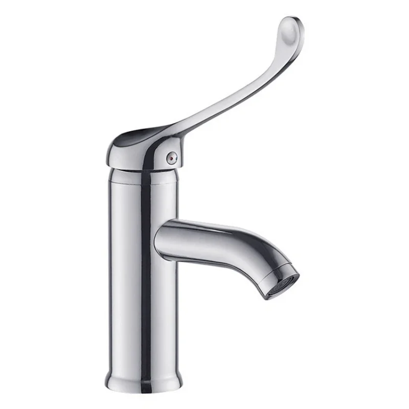 Hot and Cold Basin Faucet for Restaurant and Hospital Use with Extended Handle Elbow Open Faucet xxx