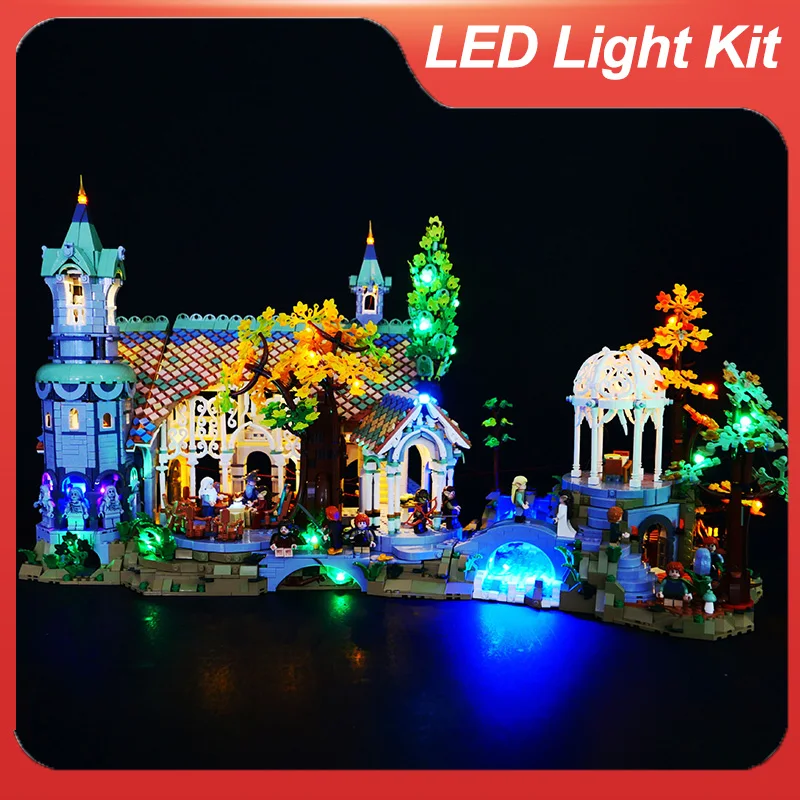 Led Light Kit For Rivendell 10316 Lord of the Rings Building Blocks (only Lighting included No Bricks)